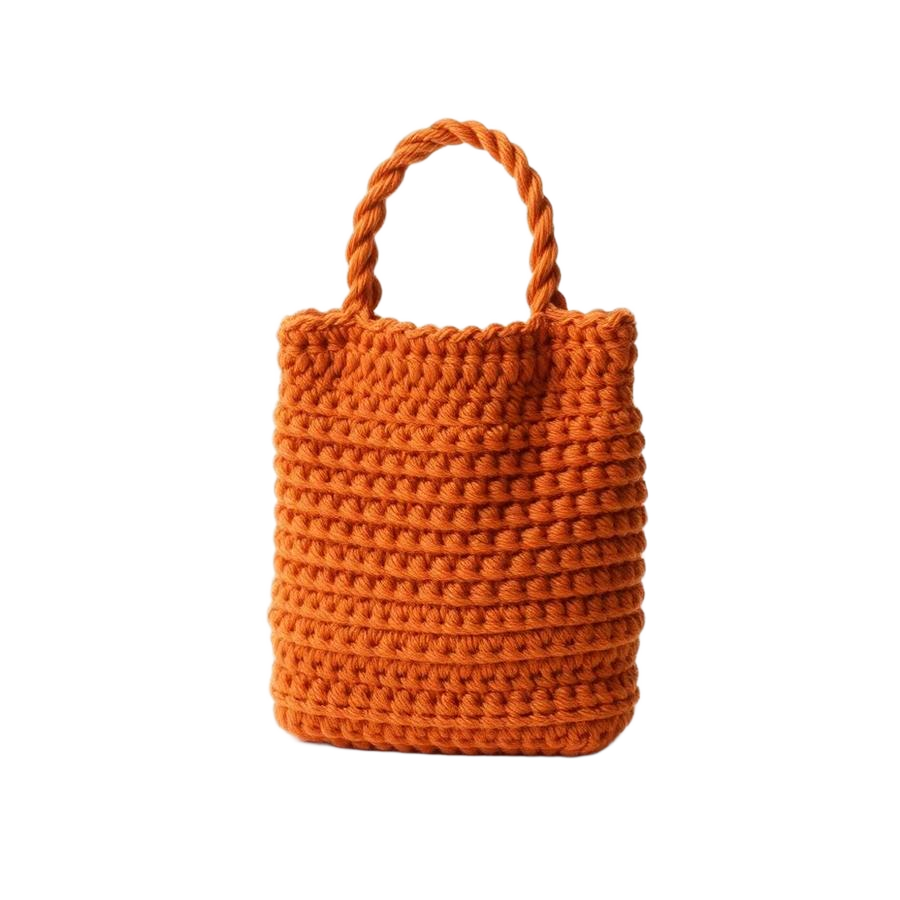 Baguette bag bolsa pequena alongada crochê anos 90