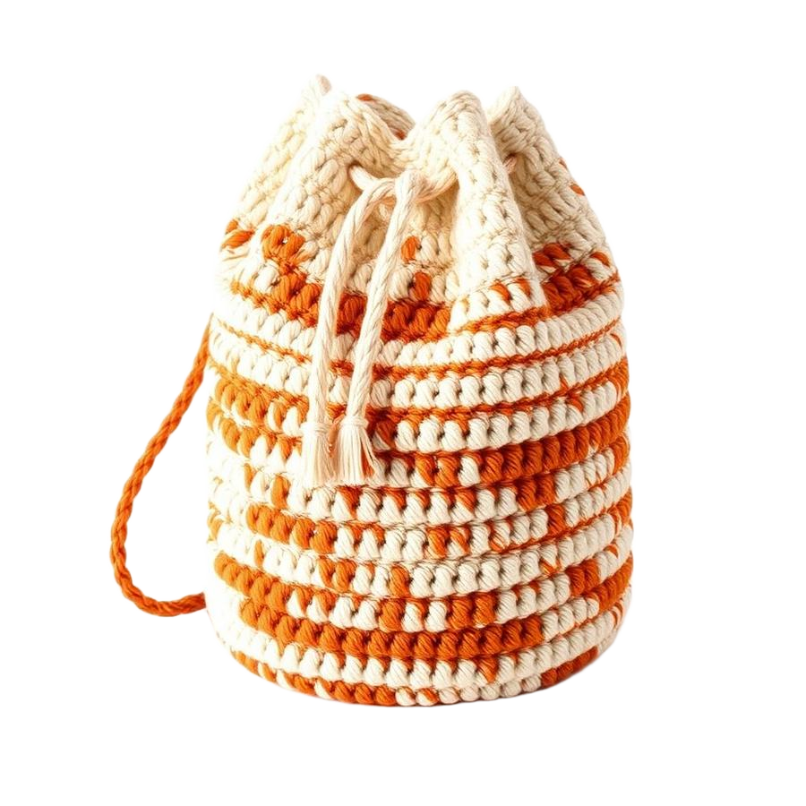 Bucket bag bolsa saco de crochê