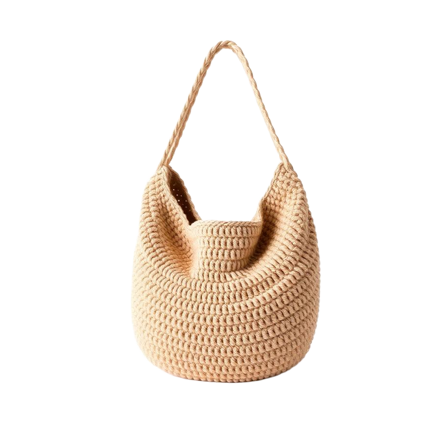 Bolsa hobo meia lua crochê boho