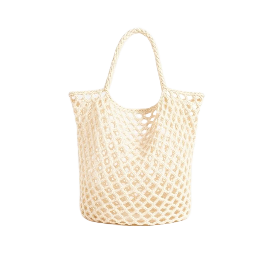 Bolsa de rede net bag crochê vazada praia